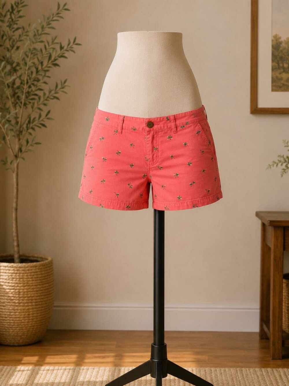 Old Navy Peach Floral Women's Bermudas
